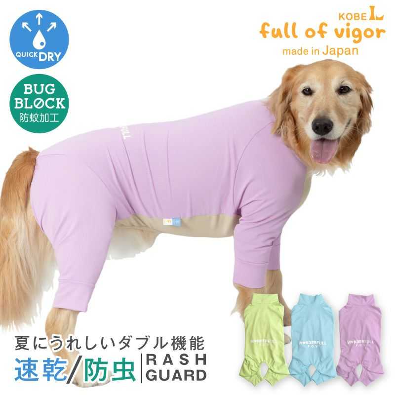 伸びて 着せやすい ドッグプレイ(R) 吸水速乾 防蚊 ラッシュガード